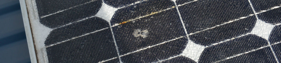 Pannelli fotovoltaici rotti dalla grandine